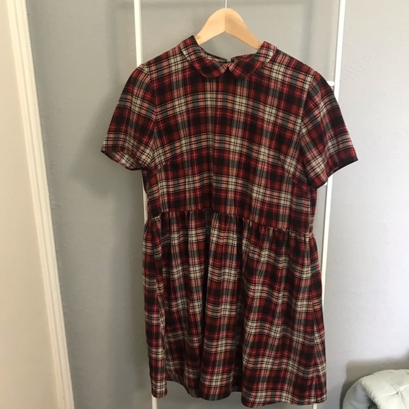 ASOS Dresses & Skirts - ASOS plaid dress with Peter Pan collar size 8